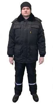 Куртка утеплённая "Сургут" QR (черный, кмф)